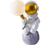 Lampe de Table Astronaute, Abat-Jour 3D en Forme de Lune, Applique Murale créative en résine, veilleuse pour Salon, Chambre à Coucher, Couloir de Chevet, Lampe Murale C