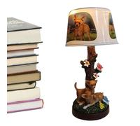 Lampe de table avec des animaux, série de lampes de table avec des animaux,Lampe de table en résine en forme de dessin animé avec lumière animale | Veilleuse rechargeable, lampe créative et mignonne