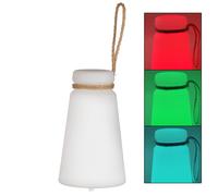 Lampe de table Batterie Jardin Lampe de table extérieure USB rechargeable Télécommande Changement de couleur portable, 1x LED 3000K, DxH 12x20 cm