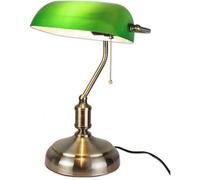 Lampe de table Banker avec lampe à chaîne, lampe de table LED vintage vintage classique pour chambre familiale salon bureau bureau