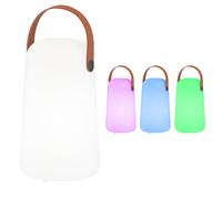 Lampe de table Batterie Jardin Lampe de table extérieure USB rechargeable Télécommande Changement de couleur portable, 1x RGB LED blanc chaud, DxH 12,5x21 cm