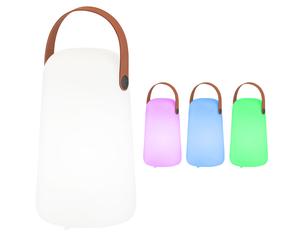 Lampe de table Batterie Jardin Lampe de table extérieure USB rechargeable Télécommande Changement de couleur portable, 1x RGB LED blanc chaud, DxH 12,5x21 cm