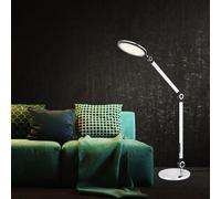 Lampe de Table Beistell Variateur Tactile Base Et Pince LED 10W Argent H 1035 MM