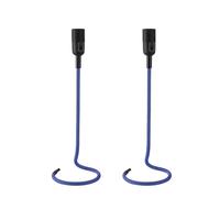 Lampe de table bleue lampe de table lampe d'appoint textile lampe de salon rétro, câble design bleu, 1x E27, DxH 15 x 46,5 cm, lot de 2