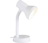 Lampe de table Brilliant Junior 40 W bras pivotant blanc