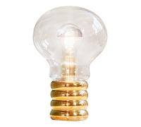 Lampe de table Bulb Brass hand-blown crystal glass from Murano/H 20cm