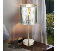 Lampe de Table Bureau Accumulateur Luminaire Nickel Mat Argent LED
