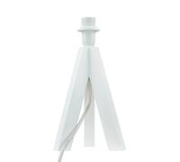 Lampe de Table Cadre Ging Bois Trépied Blanc Avec Interrupteur à Câble E14 Salon