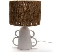 Lampe de table Casablanca E27_40W_LED - Amadeus - Beige - Fibre Naturelle Beige G