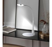 Lampe de Table Chambre à Coucher Accumulateur Luminaire Argent Mobile LED