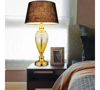 Lampe de Table Chambre à Coucher Accumulateur Luminaire Verre Noir H 66 CM