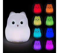 Lampe de Table, Chambre Lampe Veilleuse Bébé Rechargeable LED Veilleuse 9 Couleurs Veilleuse (Télécommande + Tactile Dimm) Cadeau de Noël/Présent - Poussin (Télécommande + Tactile Dimm)