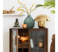 Lampe de table champignon 40 cm en métal doré Doré G