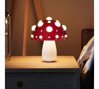 Lampe de Table Champignon LED sans Fil Variateur de lumière Lampe de Bureau avec Recharge USB Lampe de Chevet Touch Champignon Lampe Mushroom Décoration Moderne Veilleuse de Bureau pour Salon,A