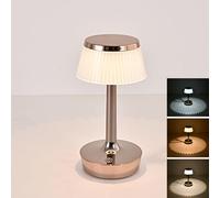 Lampe De Table Champignon Rechargeable, 3 Couleurs, Lampe En Cristal Tactile à Intensité Variable, Petite Lampe De Bureau Portable En Métal Pour Chambre à Coucher, Chevet, Bar, Restaurant