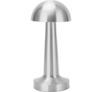 Lampe de table champignon sans fil rechargeable par USB 3 couleurs ajustable dimmable en métal lampe de chevet mignonne pour enfants Nursing Nursery Silver