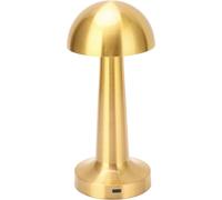 Lampe de table champignon sans fil rechargeable par USB 3 couleurs ajustable dimmable en métal lampe de chevet mignonne pour enfants Nursing Nursery Gold
