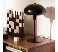 Lampe de table champignon Savio - H 38 cm - Métal noir