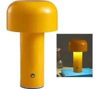 Lampe de table champignon Trois couleurs LED perles lumineuses Diminution progressive Lampe champignon Veilleuse pour chambre à coucher Jaune