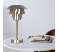 Lampe de Table Chevet Accumulateur Luminaire Acier Brossé Tactile Dimmable E14