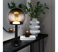Lampe de Table Chevet Accumulateur Luminaire LED Graduant Fumée Noir Batterie