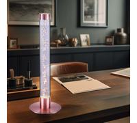 Lampe de Table Chevet Accumulateur Luminaire LED Métal Cuivre Bulles Transparent