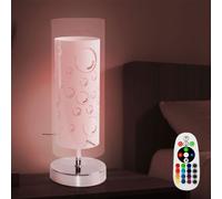 Lampe de Table Chevet Accumulateur Luminaire RGB LED Télécommande Dimmable Glas