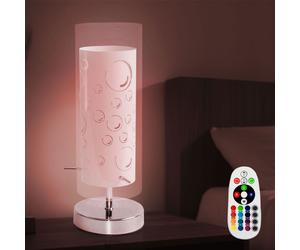 Lampe de Table Chevet Accumulateur Luminaire RGB LED Télécommande Dimmable Glas