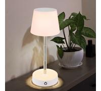Lampe de Table Chevet Graduateur au Toucher Batterie Réglable en Hauteur LED