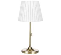 Lampe de Table Classique Bronze et Blanc du Style Empire Abat-Jour Plissé Torysa