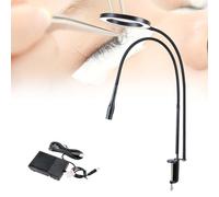 Lampe De Table Clip Nail Art, Lampe Col De Cygne, Lampe Led 5 W Pour Cils Avec PéDale, Pince De Type G Jusqu'à 7,5 Cm, Temps De PolyméRisation De 1 à 3 S, RéGlage De La Taille Du Spot,Black