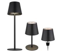 Lampe de Table Couvre-Bouteille D'Extérieur Noir Variateur Tactile LED Akku Tdc