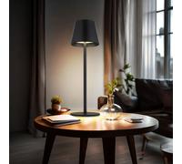 Lampe de Table Couvre-Bouteille D'Extérieur Noir Variateur Tactile LED Akku Tdc