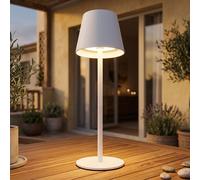 Lampe de Table Couvre-Bouteille LED Variateur Tactile Blanc Opale USB Akku Tdc