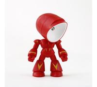 Lampe de table créative en forme de robot, 9,5 x 5,7 x 4,5 cm, lumière d'ambiance LED sans fil, bras et pieds réglables entièrement articulés, éclairage doux pour les yeux pour bureau ou table de nuit