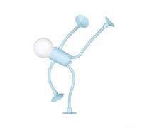 Lampe de table de bureau avec tuyau en silicone pliable et base ventouse, forme changeante, veilleuse amusante pour sportif, éclairage créatif en ABS PVC pour décoration d'intérieur (3)