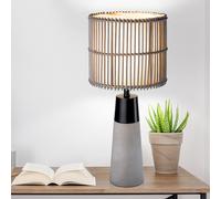 Lampe de table de chevet d'écriture en béton lampe de lecture en bambou salon éclairage design Globo 24139T1