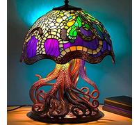 Lampe de table de la série Vitrail - Lampe de chevet vintage pour décoration d'intérieur et cadeau - Veilleuse créative pour une ambiance unique