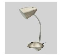 Lampe de table de lecture Petite lampe de bureau en métal Bureau d'apprentissage Lecture Protection des yeux Lampe de bureau Col de cygne flexible Bouton interrupteur Lampe de lecture enfichable Lampe