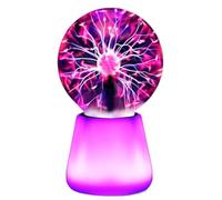 Lampe De Table - Décor De Bureau Alimenté Par USB À Sensibilité Tactile | Lampe à Sphère Plasma LED 7 Couleurs avec Éclairage Interactif Tactile | Pour Ambiance Chambre À Coucher Salon Cuisine Bureau