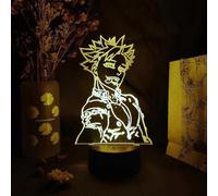 Lampe de table décorative 3D Seven Deadly Sins, figurine d'anime, pour chambre de fanatique otaku