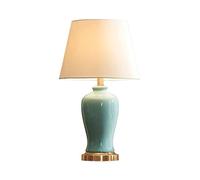 Lampe de table décorative de chevet Nordic Light Lampe de chevet luxe Creative Crack décorative en céramique table domestique moderne avec abat-jour tissu Lampe Décorative Moderne Pour La Maison