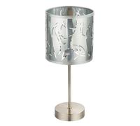 Lampe de table design argent chambre à coucher poinçonnage lecture veilleuse lampe dans un ensemble comprenant des ampoules LED