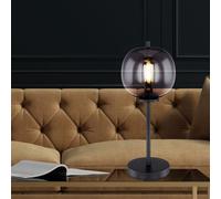 Lampe de table design lecture lampe de bureau éclairage couloir globe de verre de fumée noire