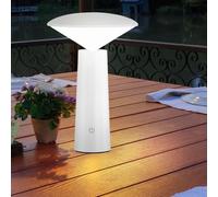 Lampe de table LED lampe d'extérieur de jardin lampe de table d'extérieur à batterie, dimmable circuit CCT orientable IP44, 2W 200lm 3000K 4750K 6500K, DxH 14x21 cm