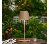 Lampe d'extérieur Lampe de table à intensité variable avec Touch Lampe de jardin Lampe de table Lampe de balcon grise brune, changement de couleur RGB, 2W 270lm blanc chaud, DxH 12 x 38 cm