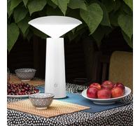 Lampe de table LED lampe d'extérieur de jardin lampe de table d'extérieur rechargeable à batterie, circuit CCT dimmable orientable IP44, 2W 200lm 3000K 4750K 6500K, DxH 14x21 cm