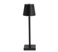 Lampe de table d'extérieur Lampe de table noire LED Touchdimmer Batterie dimmable Lampe de jardin USB, fer, 8x LED blanc chaud, LxlxH 12x12x38 cm