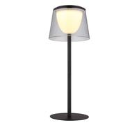 Lampe de table d'extérieur LED à intensité variable, lampe de jardin, lampe de balcon, couleur fumée IP44