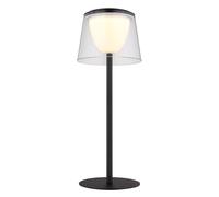 Lampe de table d'extérieur LED à intensité variable, lampe de jardin, lampe de balcon, transparente IP44